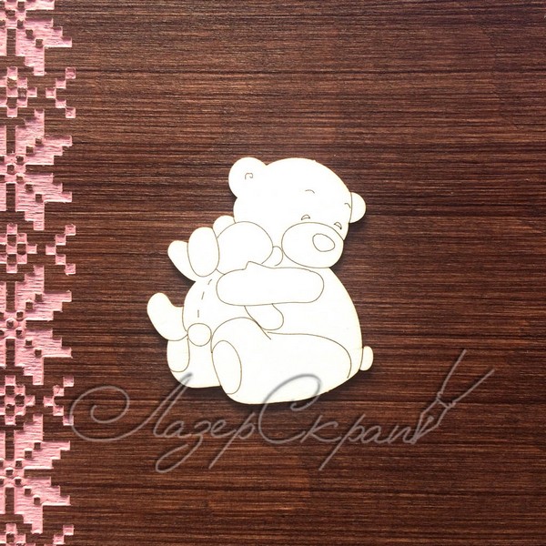Чипборд Медвежонок с игрушкой ДЕТ68